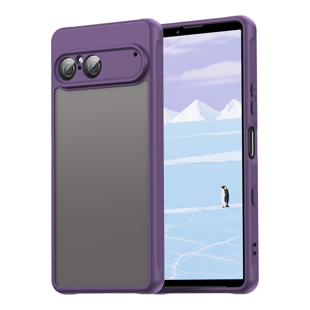 For Sony Xperia 10 VII Case Drop Proof Airbags Frosted Translucent PC + TPU Phone Back Cover
