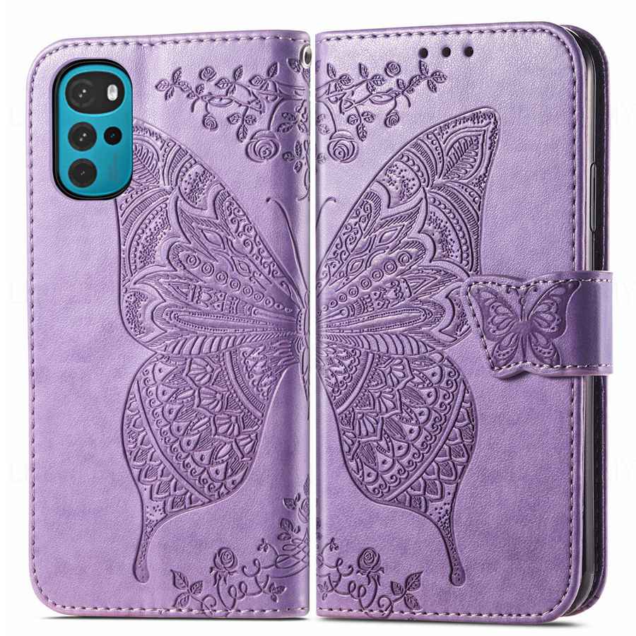 Butterfly Leather Flip Wallet Case For Motorola Edge 50 60 70 Fusion Moto G17 G57 Power G67 G77 G06 G86 G06 G32 G84 5G G35 G75 G73 G54 G55 G34 Cover