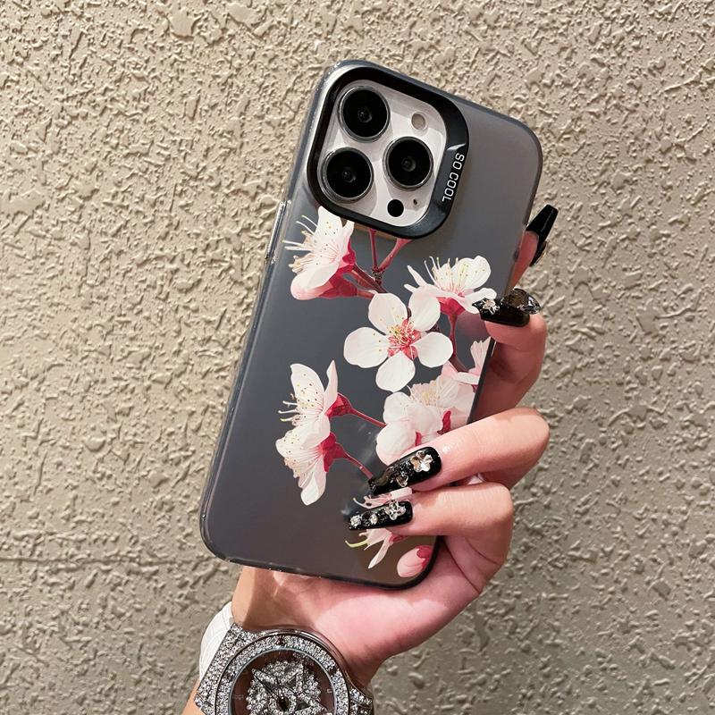 Flower Butterfly Leopard Patterned Cases For iPhone 11 12 13 15 Pro Max Plus Mini Shockproof Bumper Cover For iPhone 14 7 XS X Protective Phone Case