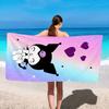 Kuromi Beach Towel Single Sided 2DPrint Quick Dry Microfiber Towel for Kids Girls for Beach Pool Bath Cute Kawaii Aesthetic Vibe