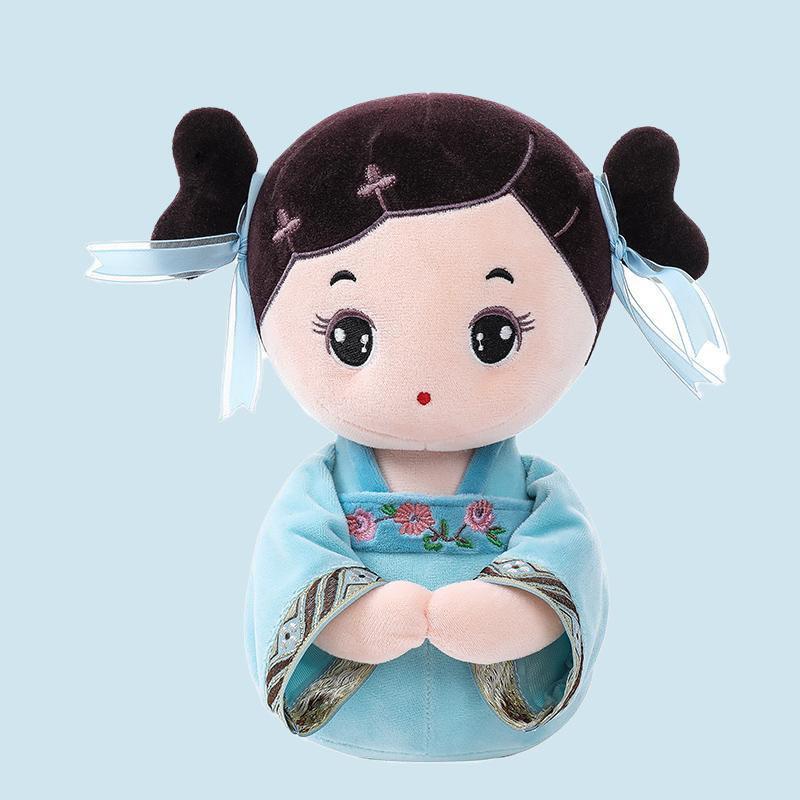 25cm Chinese Hanfu Meisje Pluche Pop Schattig Traditioneel Kostuum Knuffel Zachte Chinese Stijl Pop Voor Kind Huisdecoratie Verjaardagscadeau 25CM black