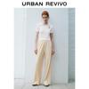 UR 2024 Summer Women's Textured Straight-Leg Pants