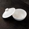 Off-White 8.2-Inch Lidded Soup & Noodle Bowl - 1600ml White Porcelain Stew Pot