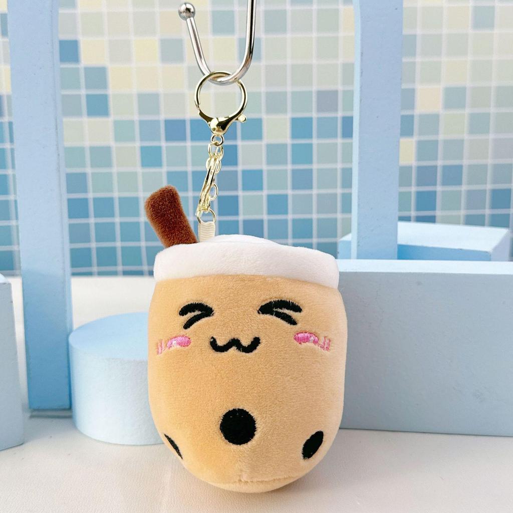 Simulation Fruit Milk Tea Cup Plush Toy - Small Pearl Milk Tea Doll