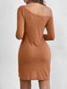2025 Long Sleeve Loose Solid Colour T-Shirt Casual Elegant And Beautiful Women's Dresses Fashion Summer Dress