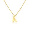 Wind Niche H Letter Lucky Necklace, Titanium Steel Plated 18K Gold Non-Fading Collarbone Chain Jewelry