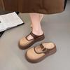Thick-soled bag head slippers women's outer wear 2025 spring and summer new heelless women's shoes half slippers sandals