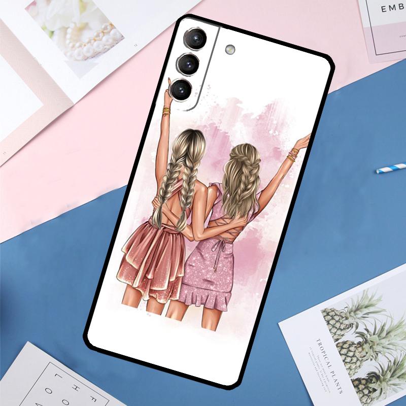 Best Friends BFF Matching Case For Samsung Galaxy S24 Ultra S20 S21 S22 S23 S25 Ultra S9 S10 Plus S25 FE Back Cover