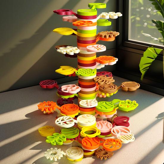 35/70 Stück/Set Baustein Stapelspielzeug Logik Fokus Training Vorschulbildung Balance Block Baum Spielzeug Pädagogisch Jungen Mädchen Stapelspiel