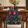 Mexican Day of The Dead Linen Table Runner Party Table Decor Reusable Kitchen Dining Table Runner Dia De Los Muertos Home Decor