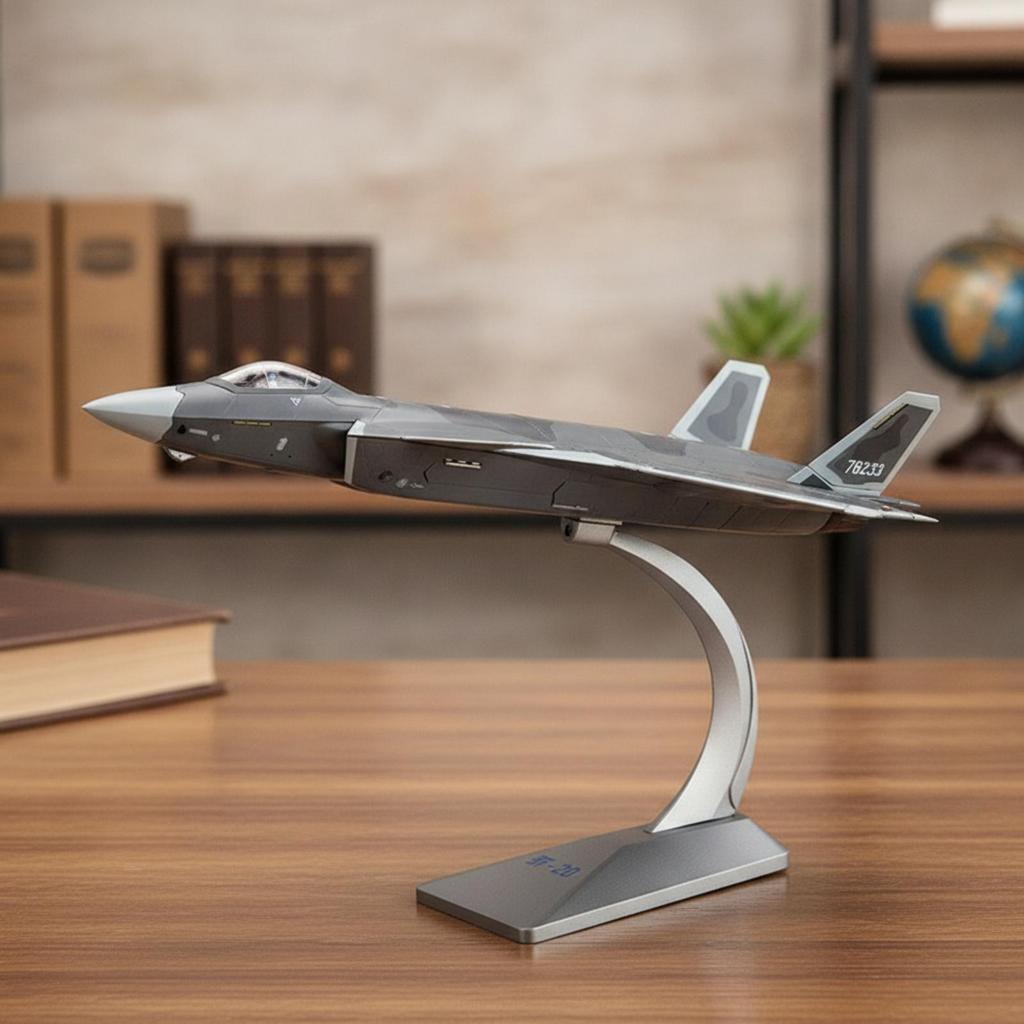 J-20 Model Metal Toy Stealth Pattern for Aviation Enthusiasts, Collectors