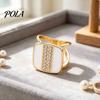 Vertical Row Scarf Button Square Button, Rows of Rhinestone Design, Smooth Buckle Gold Clip Silk Elegant for Shawls And Collars Silver Fastener