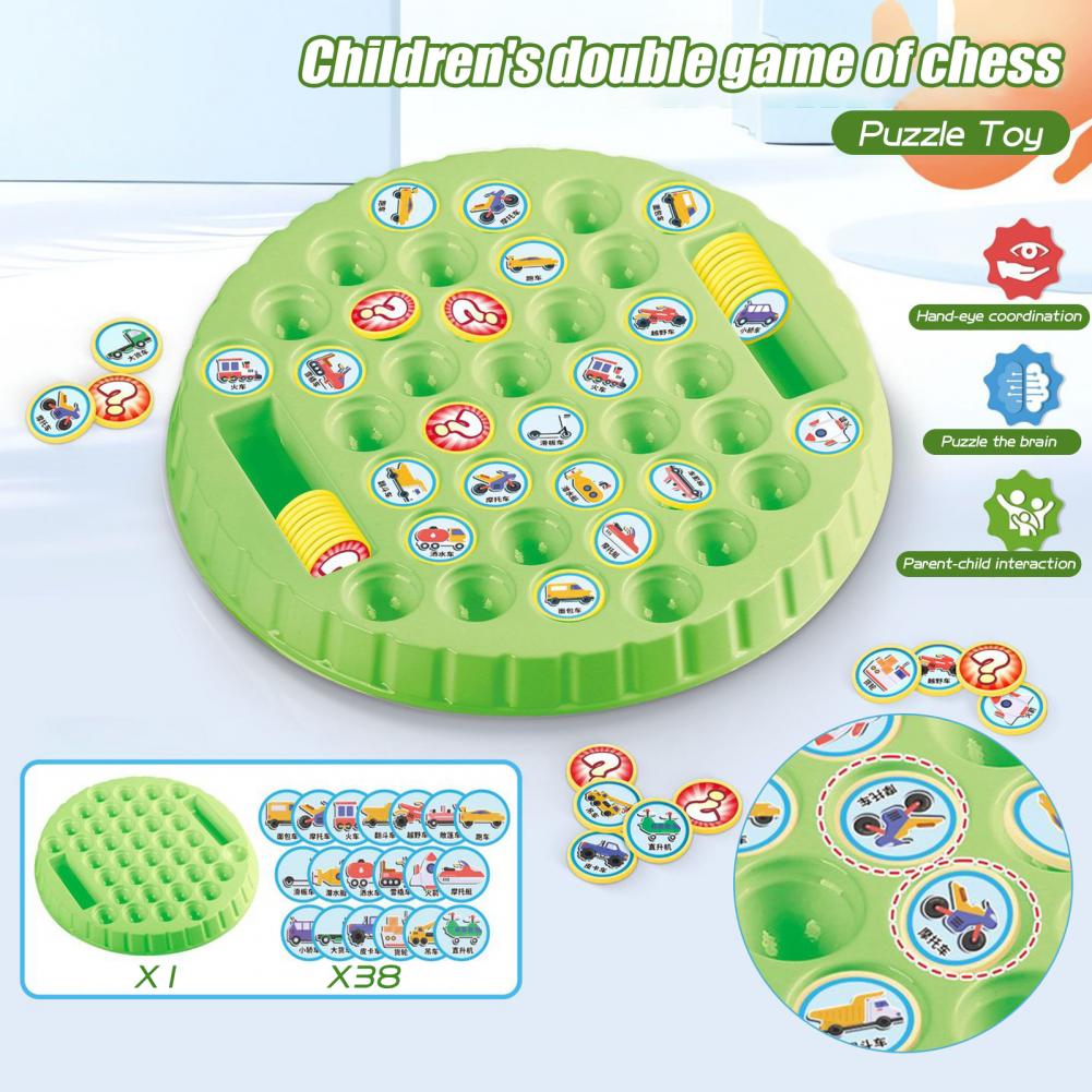 Memory-enhancing Game Educational Memory Challenge Toy for Toddlers Vehicle Career Chess Matching Board Game for Focus Training