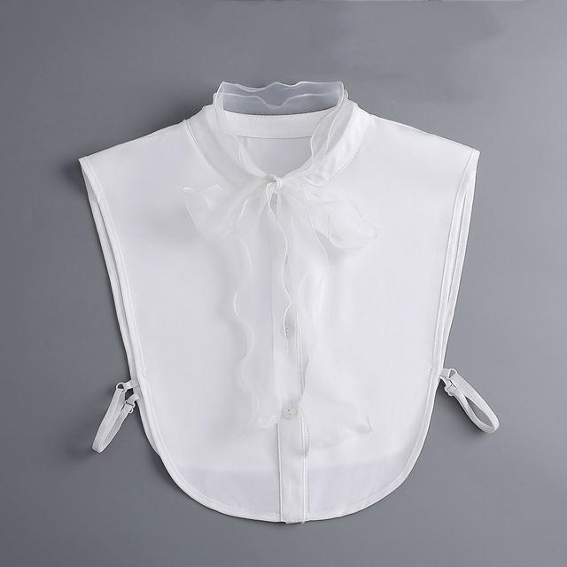 Linbaiway New Lapel Fake Collar Vintage Detachable Shirt Collar for Women Blouse Sweater False Collar Lapel Top Neckwear Ties