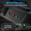 SPST 3 Pin Round Rocker Switch Toggle Switch 12V Waterproof Lighted LED On/Off Switch for Car Marine Toggle Switch Pushbutton Switches 3