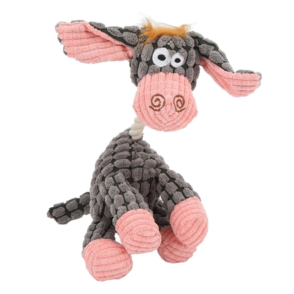 Jucărie interactivă pentru animale de companie, jucărie de pluș pentru câini de talie mică, medie, mare, gri