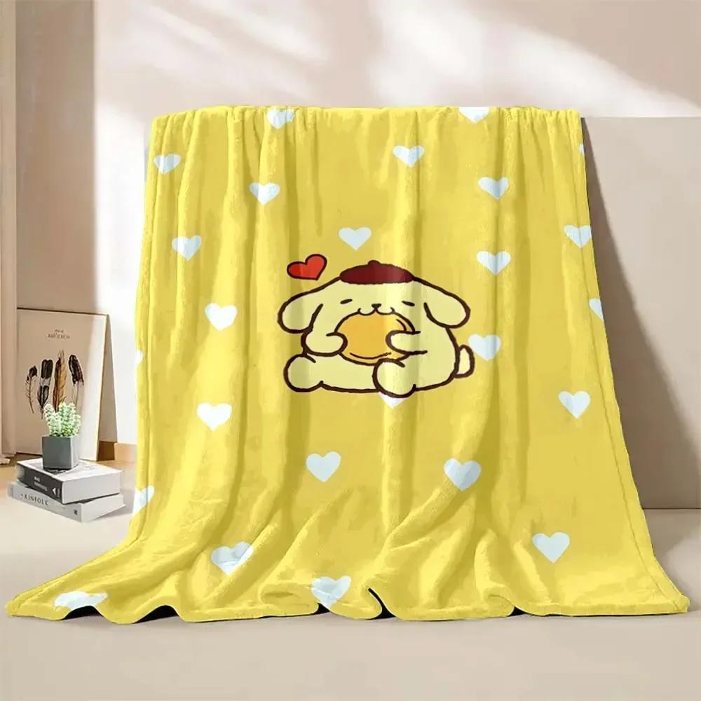 Japanische Pompom Purin Cartoon Decke Kinderzimmer Weich Flauschig Weich Bett Plüsch Überwürfe Baby Mädchen Jungen Plüschdecke Steppdecke Geschenk