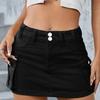 European and American Women's Style Autumn New Street Solid Color Low Waist Slim Hip Skirt Short Skirt