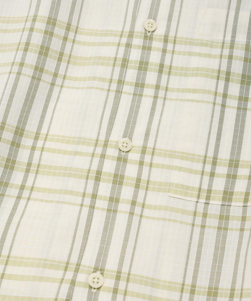 COVERNAT Tartan Check Open Collar 1Pk Half Shirt Green