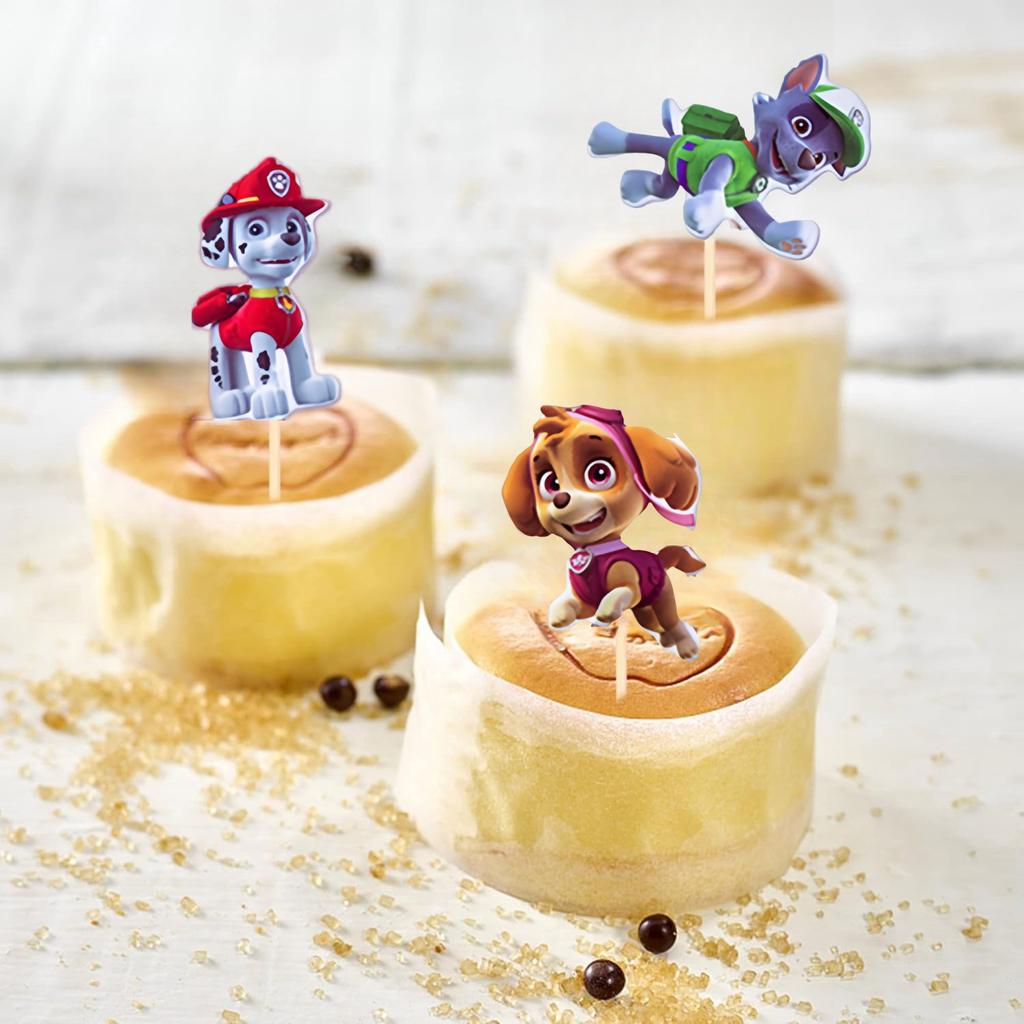 PAW Patrol Kuchenaufsatz Hund PAW Party Alles Gute zum Geburtstag PAW Patrol Cupcake Dekoration Babyparty Backen DIY Zubehör Kinder Jungen Mitgebsel