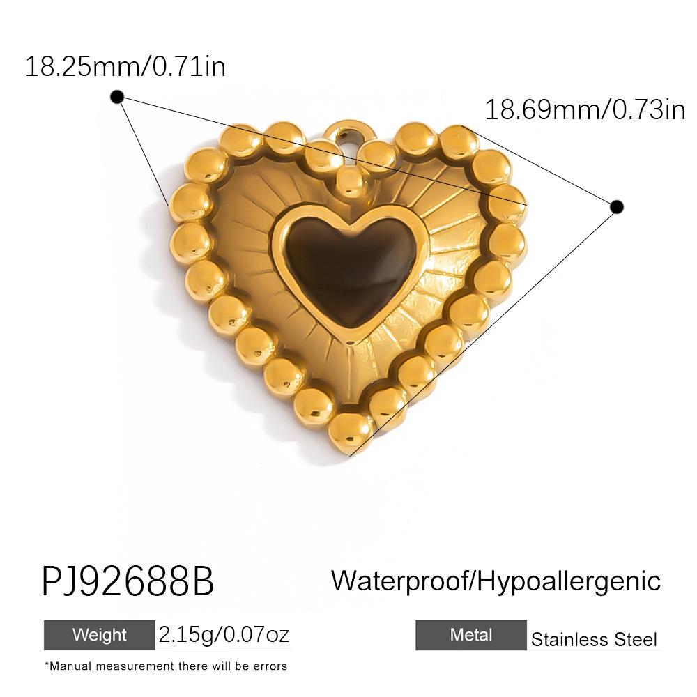 Cross-border Stainless Steel Jewelry Accessories Heart-shaped Flower Pendant Accessories Platedaccessories for Women