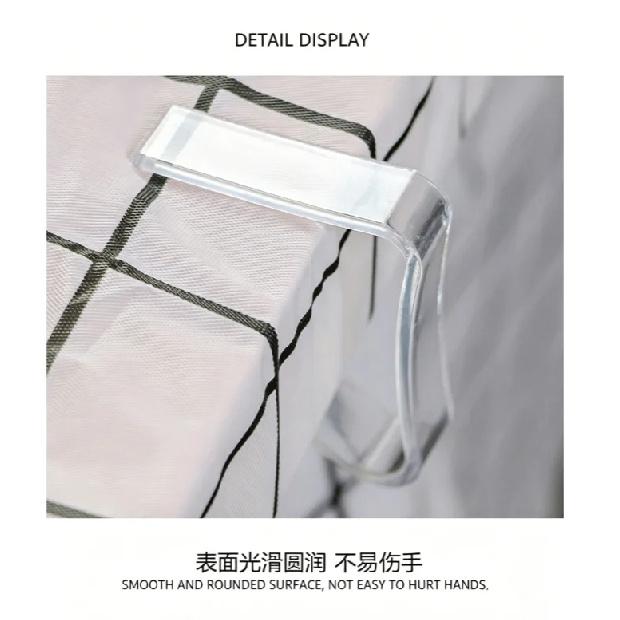 4PCS Clear Tablecloth Clips Durable Plastic Table Cover Holders Windproof Clamps Securing Tablecloths Plastic Tablecloth Clips