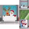 Christmas Shower Curtain With Hooks Waterproof Fabric Santa Claus 3d Printing