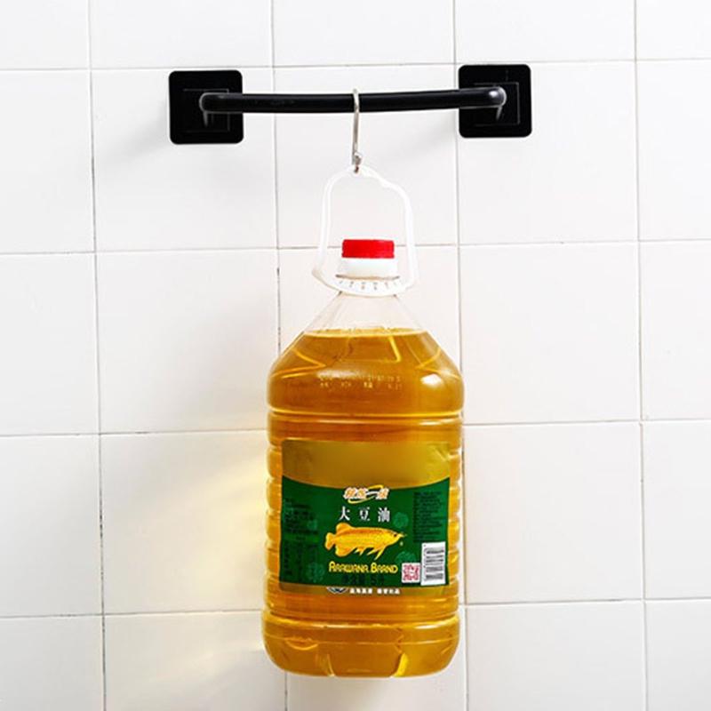 Multifunction Wall Mount Towel Rack Single Bra Self Adhesive Pot Lid Holder Non-Drilling for Kitchen Bathroom Hanging Shelf