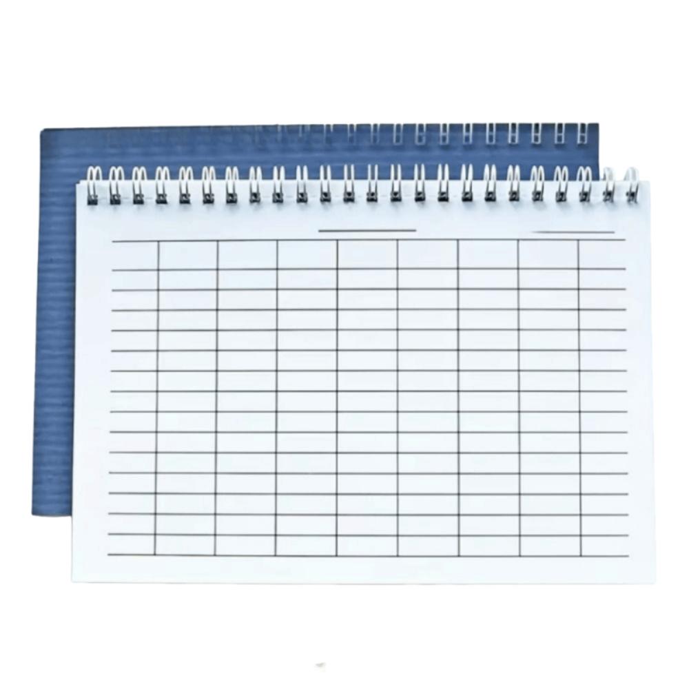 Blank Grid Financial Record Book Sturdy Cover Inventory Log Book  Financial Record Keeping