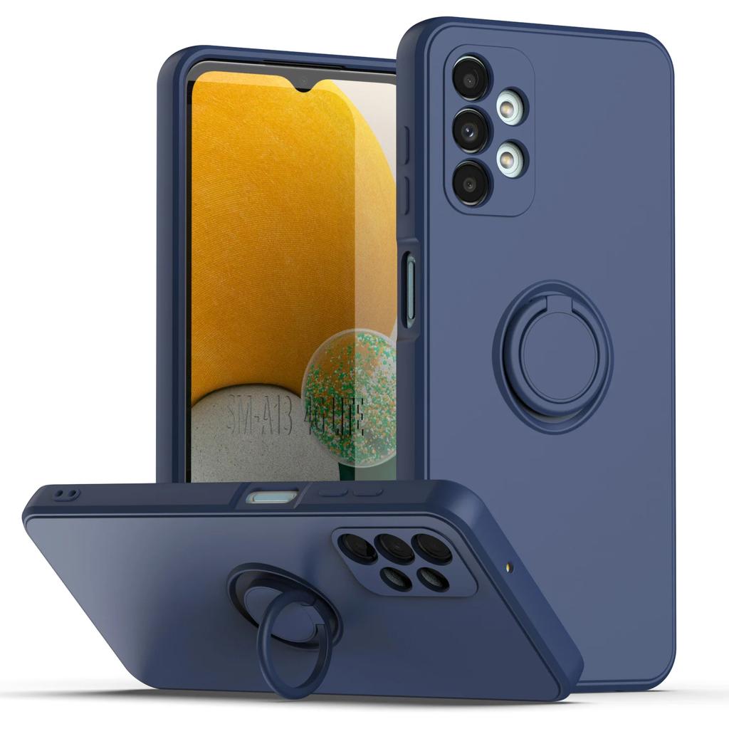 For Samsung Galaxy A03 A11 A12 A22 A30 A33 A32 A51 A52 A71 A72 Magnetic Ring Holder Cover Fall-new Liquid Silicone Case