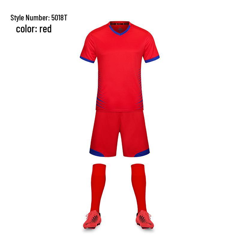 Детский комплект футбольной формы с полным принтом, быстросохнущий XS (32) красный