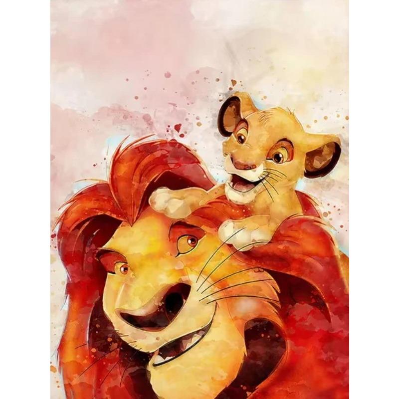 Walt Disney The Lion King Movie Poster Print Watercolor Simba Hakuna Matata Canvas Painting Wall Art Cartoon Animals Home Decor