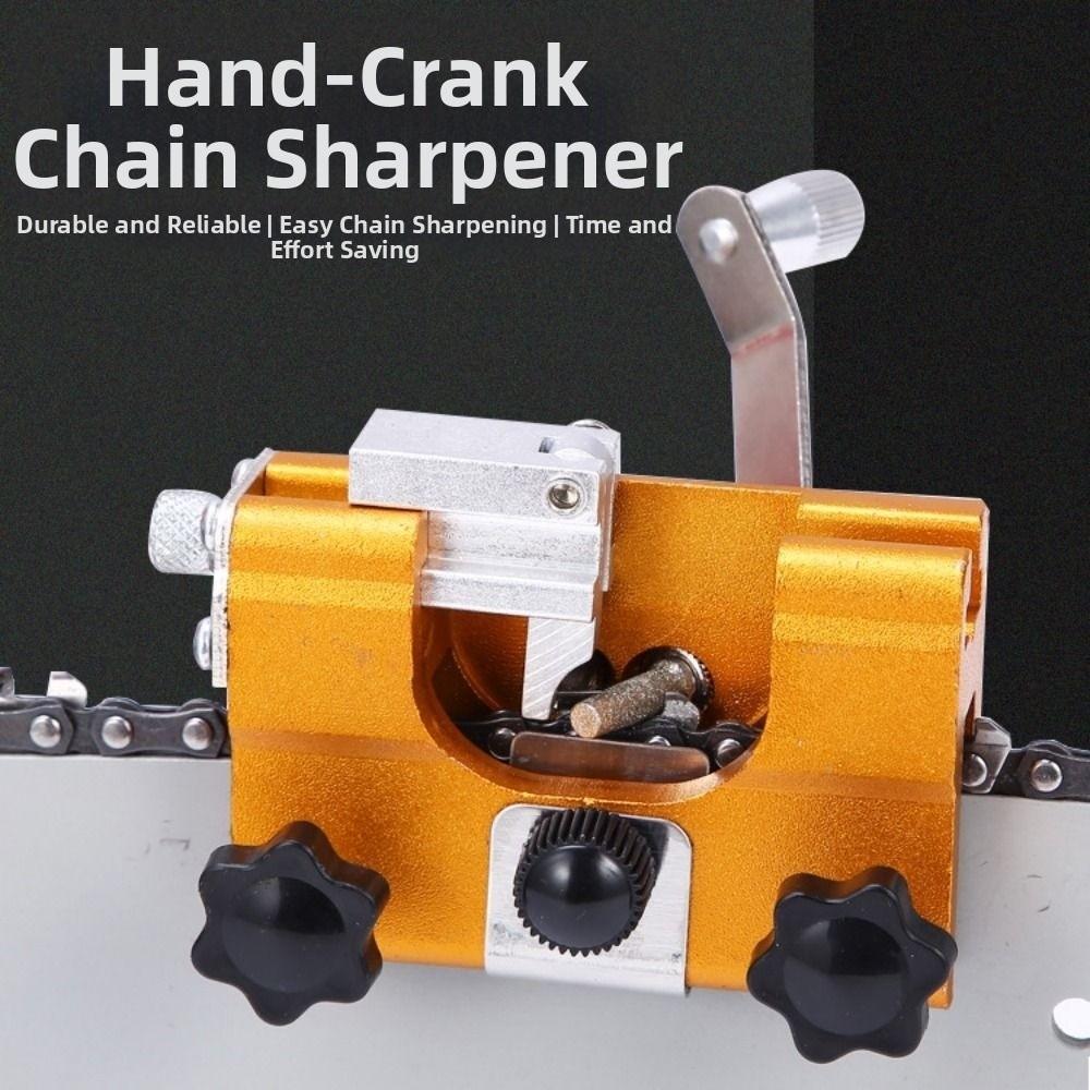 Chain Grinder Hand-cranked Chain Grinder Portable Chain Sharpener  Garden Power Tools