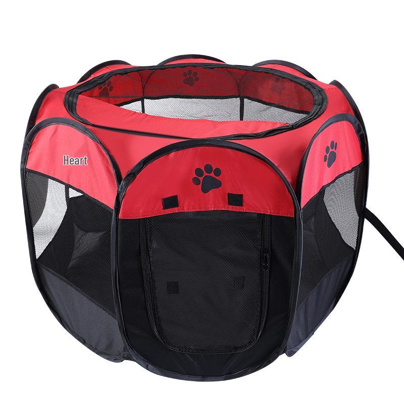 Pet Octagonal Cage & Fence: 600D Oxford Cloth, Washable & Scratch-Resistant for Cat & Dog Birthing.