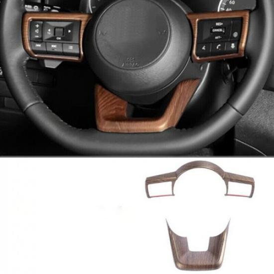 Peach Wood Grain Car Steering Wheel Decor Cover Trim For Nissan Rogue -2024