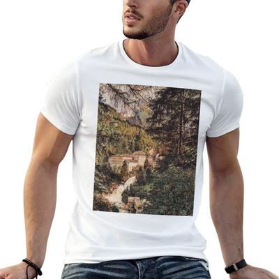 View Of Bad Gastein  Rudolf Von Alt  1888 Tshirt Nonshrink Basic Cotton Tshirt