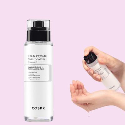 Sérum tout-en-un à 6 peptides pour booster l'élasticité des pores, soin du sébum, teint amélioré, rides de la peau, essence | produit authentique