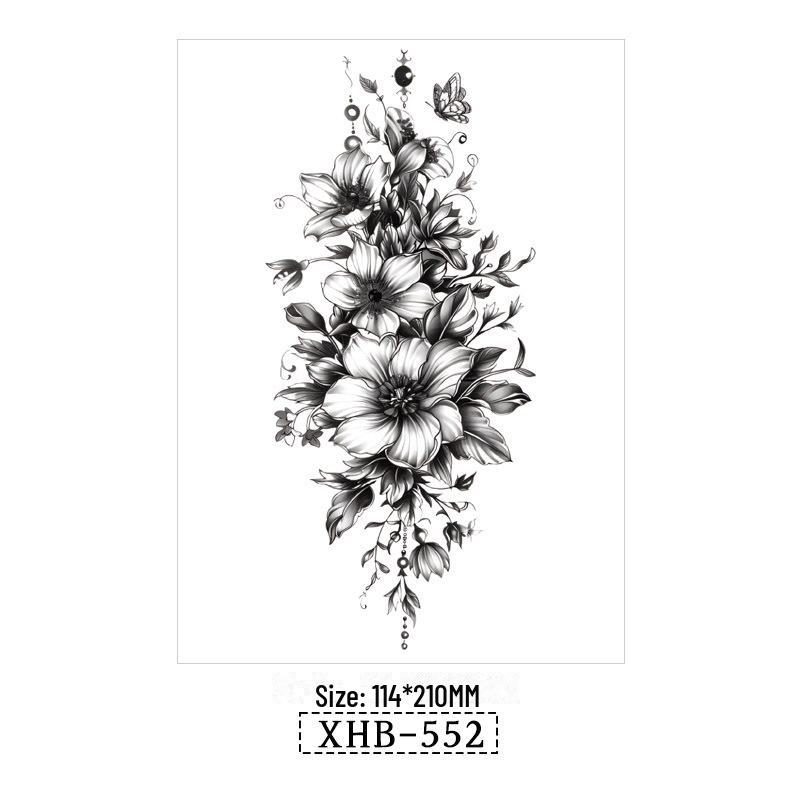 Vattentäta Svarta Djur Halvarm Tatuering Klistermärken