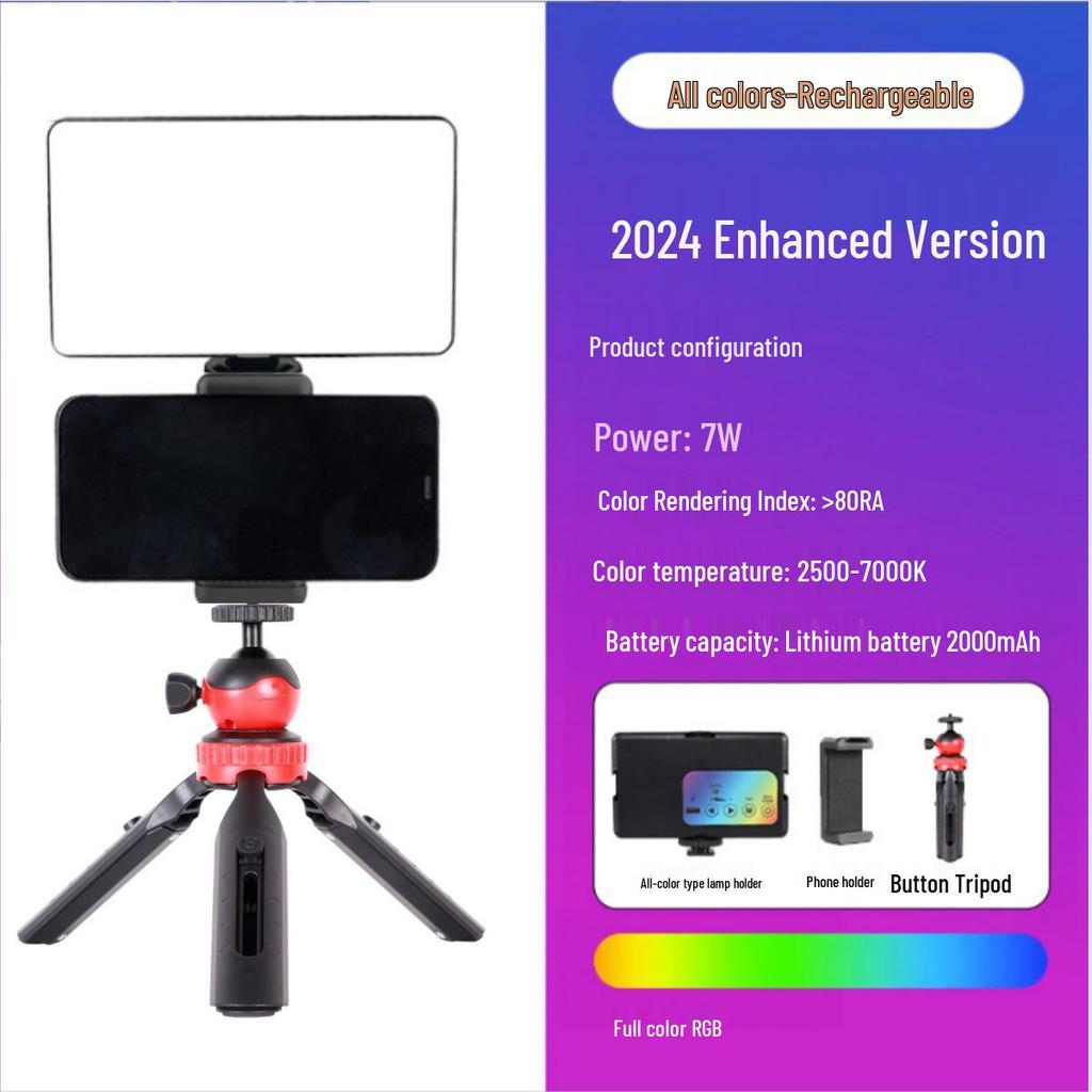 Tragbares RGB-Fotografie-Ringlicht mit einstellbaren Warm-/Kaltlichteinstellungen