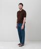 MANNERGRAM 100% Soft Cotton 3-Ply Polo Short Sleeve Knit Brown