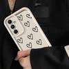 Case for Samsung Galaxy A16 A71 A72 A15 A23 A56 A34 A12 A13 A35 A36 A26 A32 A53 A54 A51 A73 Phone Cover Cartoon Flower Love
