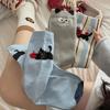 Socks Female Black Cat Female Socks Cute Cartoon Spring And Autumn Tube Socks Female Niche Girl Pile Socks