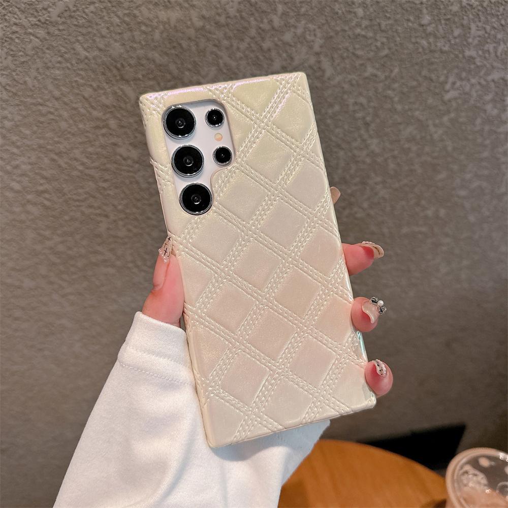

Luxury Glitter Dazzling Lattice Leather Phone Case For Samsung S24 S23 S25 Ultra S22 Shockproof Bumper Protector Hard Back Cover Galaxy S22 Ultra 5G