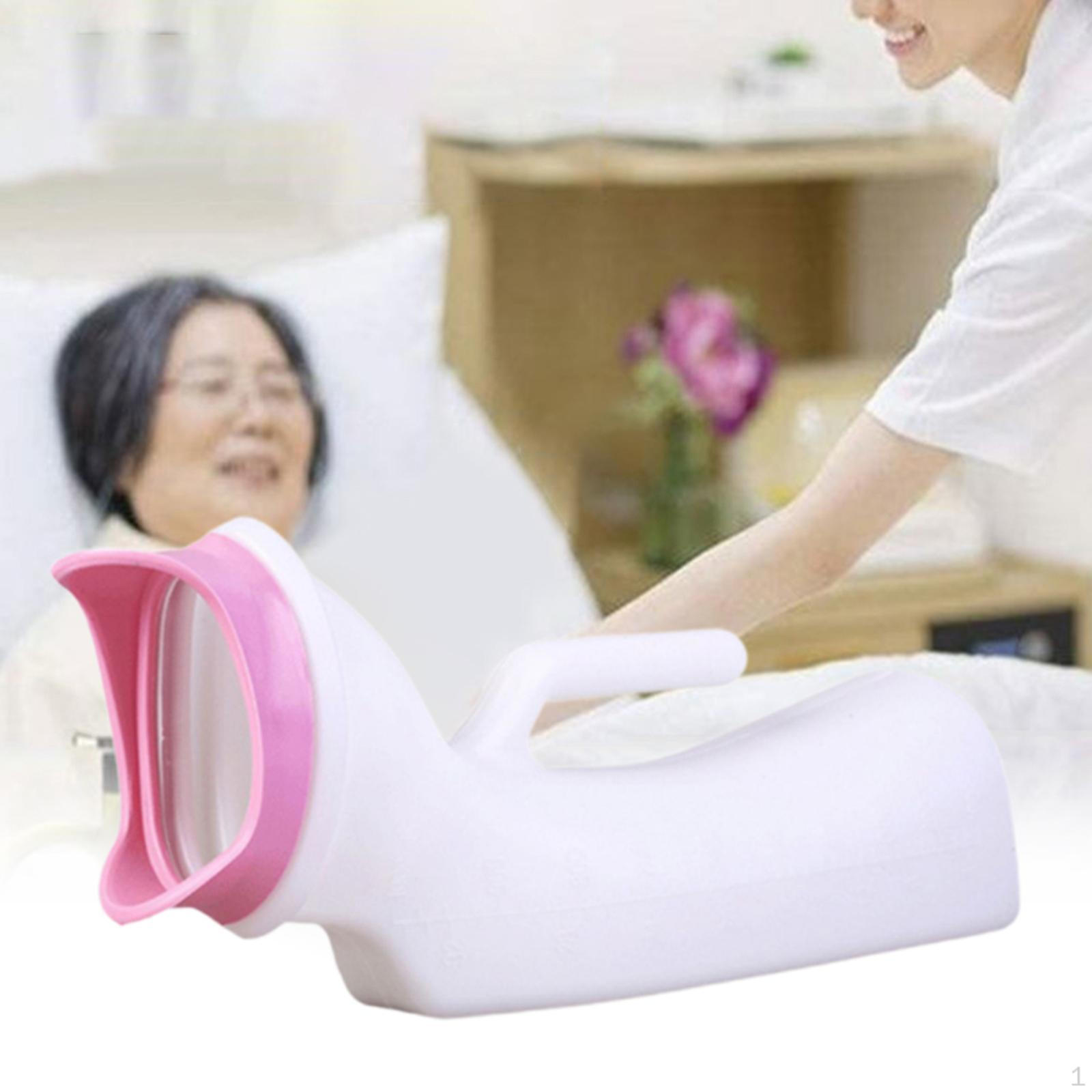 

Женский портативный писсуар мобильный туалет 1000 мл практичный многоразовый сборщик мочи воронка для 12x10x28cm_White and Pink