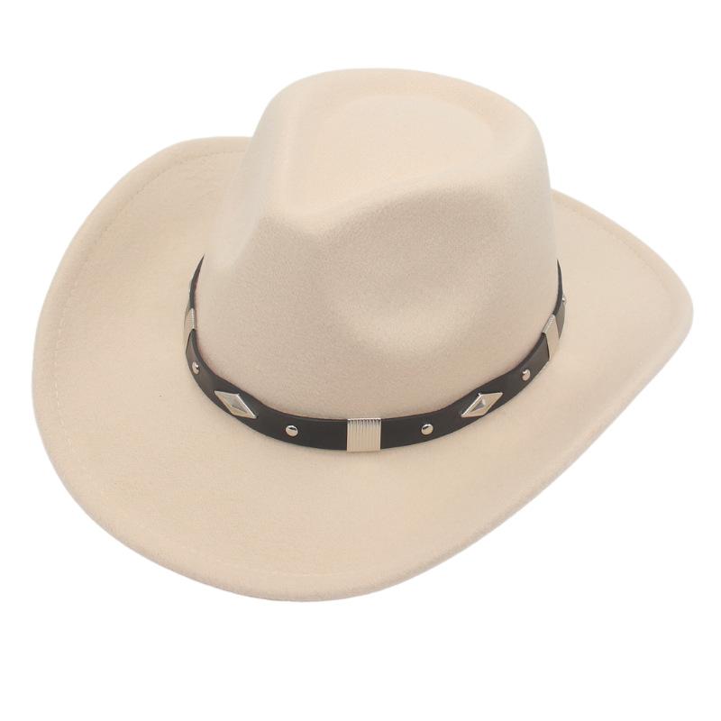 Love Top Western Cowboy Top Hat Jazz Dance Tibetan Tibetan Tibetan Hat Bent Edge Felt Hat