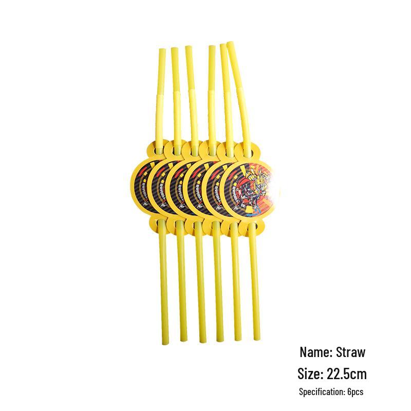 Transformers Bumblebee & Optimus Prime Kids Birthday Party Set: Cups, Plates, Banners, Tablecloth