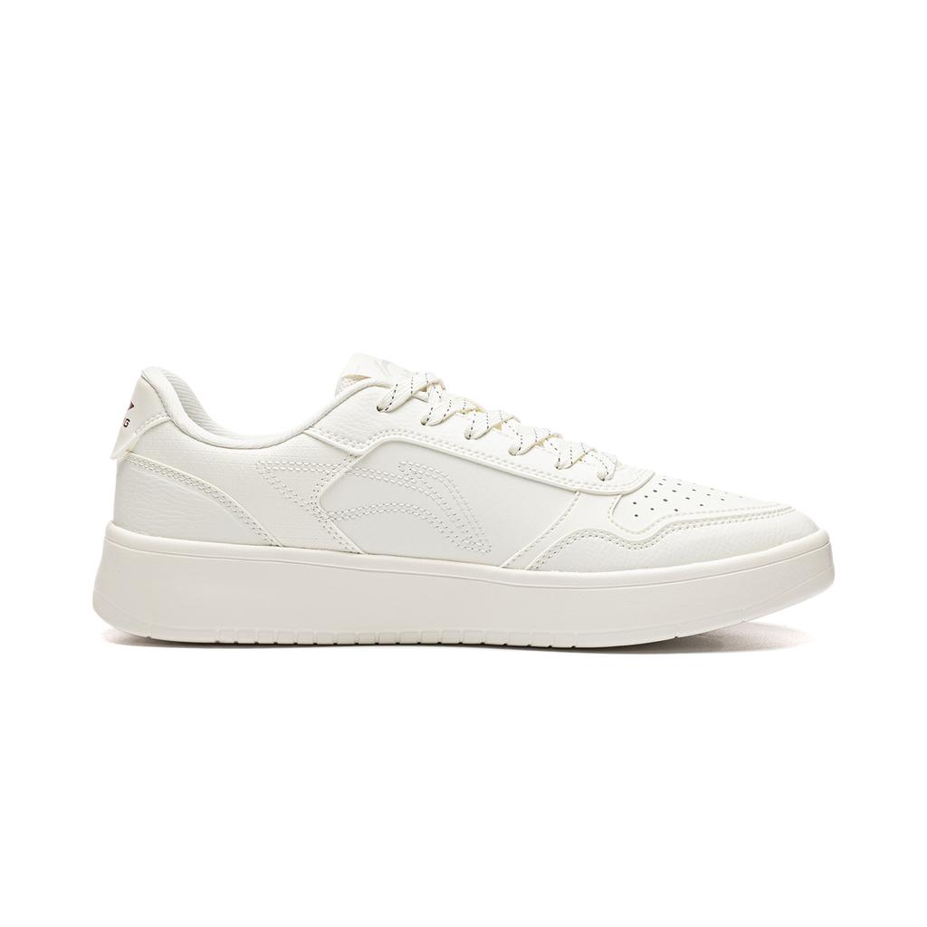 Li-Ning Yuanbao V5 Klassisch Mode Lässig Vielseitig Reflektierend Rutschfest Abriebfest Niedrig geschnitten Skate-Schuhe Herren Sneaker Wolkenweiß AGCW273-5