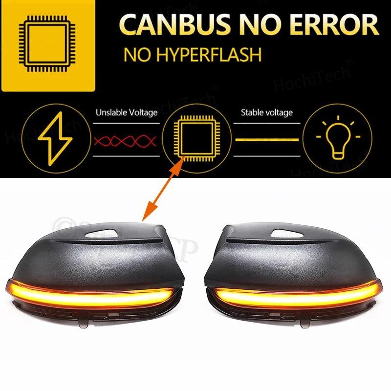 LED Side Wing Rearview Mirror Dynamic Turn Signal Light For Volkswagen Jetta GLI Highline Vento MK6 Pyeonghwa Zunma 2010-2018