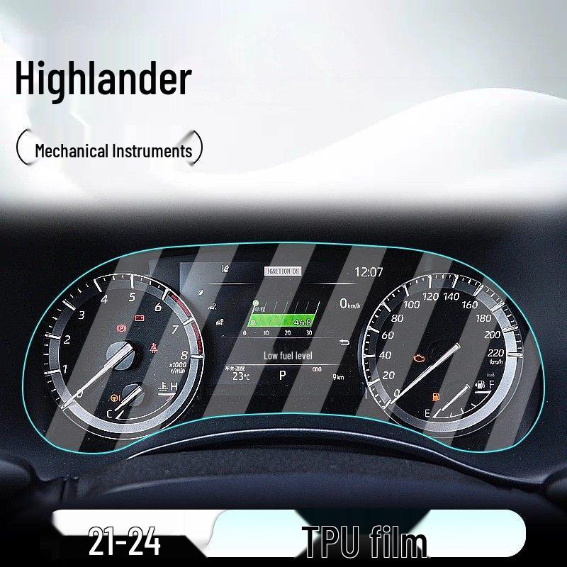 Toyota Highlander 2025 Center Console Navigation Screen Protector Tempered Film