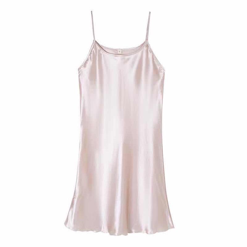 Women's Summer Imitation Silk Suspender Nightdress - Sexy, Lightweight, Ice Silk Loungewear for Spring and Autumn
